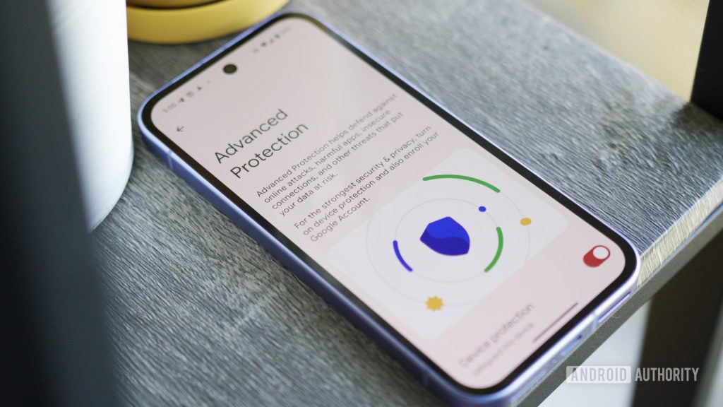Advanced Protection page on a Pixel running Android 16.
