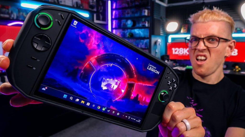 The Lenovo Legion Go 2 handheld gaming console with an OLED HDR display and customizable settings