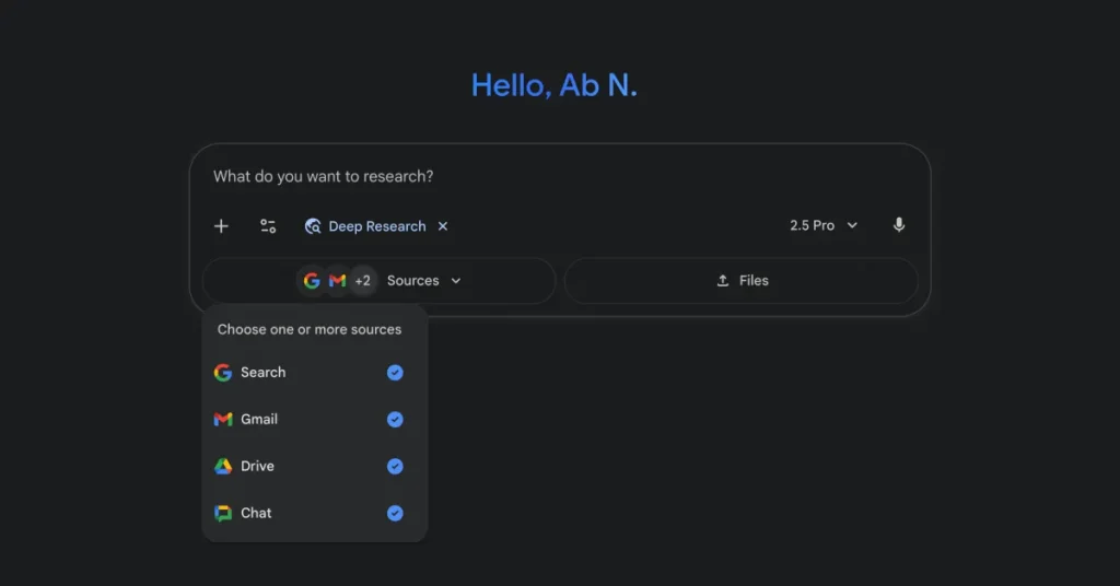 Gemini Deep Research can tap into your Gmail and Google Drive Gemini Deep Research can tap into your Gmail and Google Drive