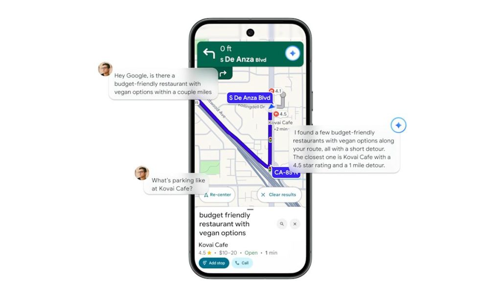 Google Maps' Gemini integration will make hands-free navigation more conversational