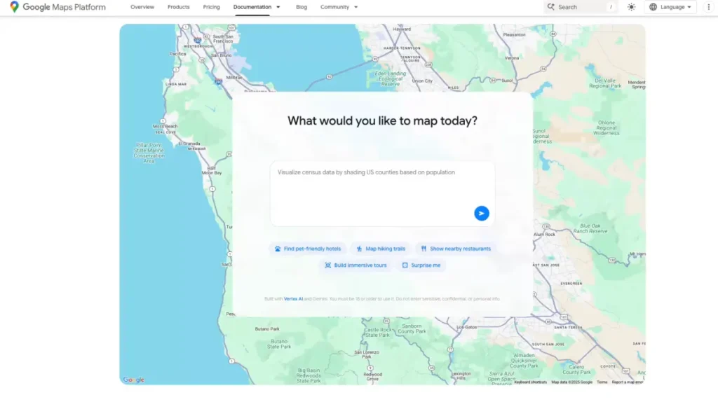 Google Maps releases new AI tools that let you create interactive projects Google Maps releases new AI tools that let you create interactive projects