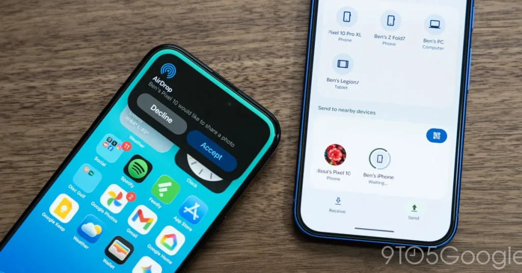 How to use Pixel 10 Quick Share with iPhone AirDrop