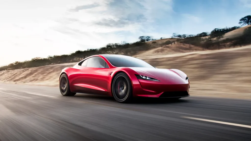 Tesla delays reveal of production Roadster 2 to April Fools’ Day Red Tesla Roadster Hero