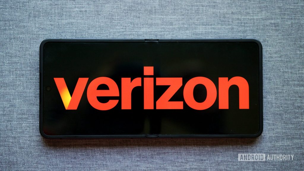 Verizon logo displayed on an Android phone.