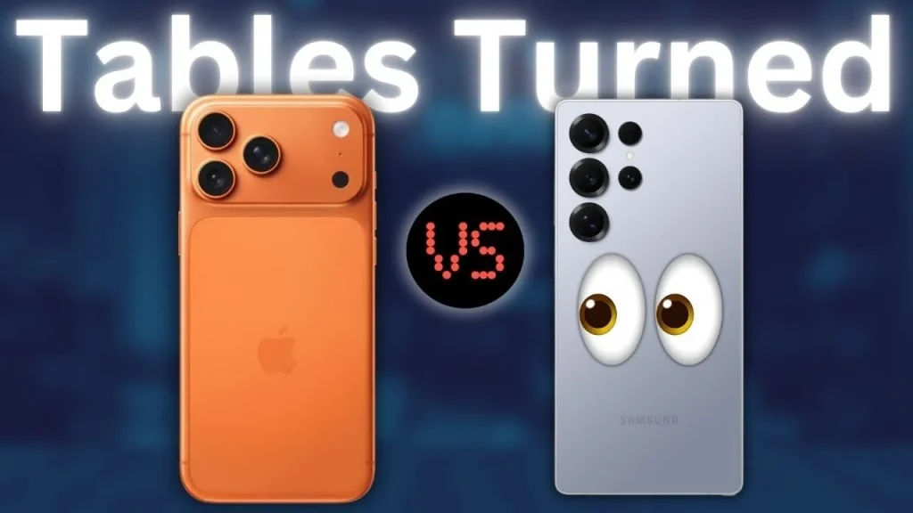 iPhone 17 Pro Max and Galaxy S25 Ultra side-by-side comparison in 2024